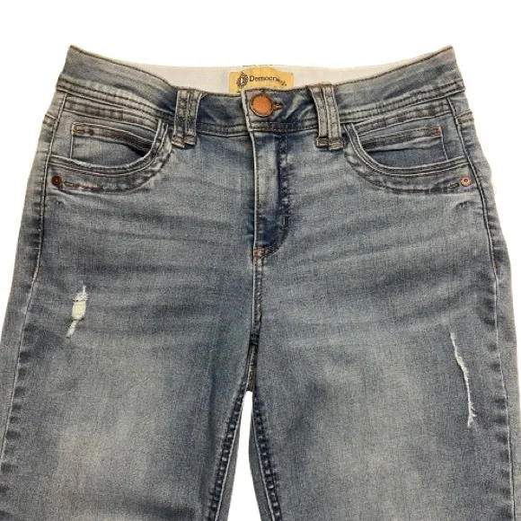 Democracy "Ab" Technology Light Wash Distressed Skinny Jeans - Picture 2 of 11